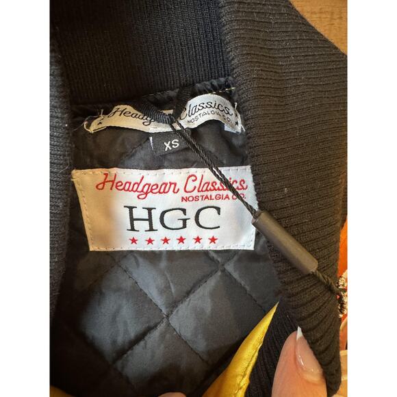 Pulp Fiction Jacket Mens XS Yellow Satin Bomber Quilted Lined Headgear Classics - Picture 4 of 7